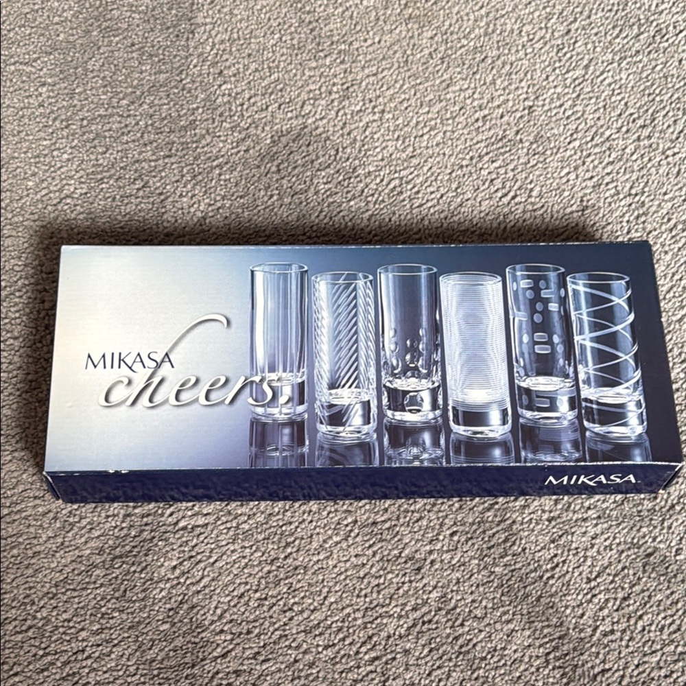 Mikasa Cheers 2oz Shot Glass Set. Set of 6 Unique Glasses! - Picture 1 of 3